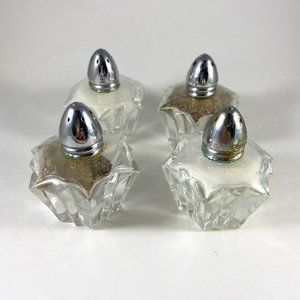 1970s Austrian Salt & Pepper Shakers in Starburst Star Design - Set of 4